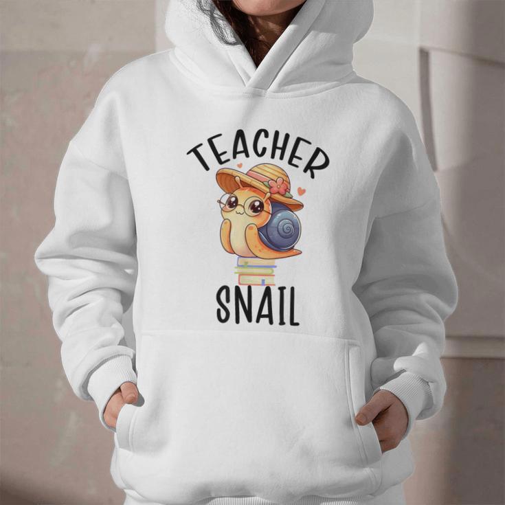 Teacher Snail With Glasses On Books Cute Pre-K Kindergarten Graphic Youth Hoodie Teacher Snail With Glasses On Books Cute Pre-K Kindergarten Graphic Youth Hoodie