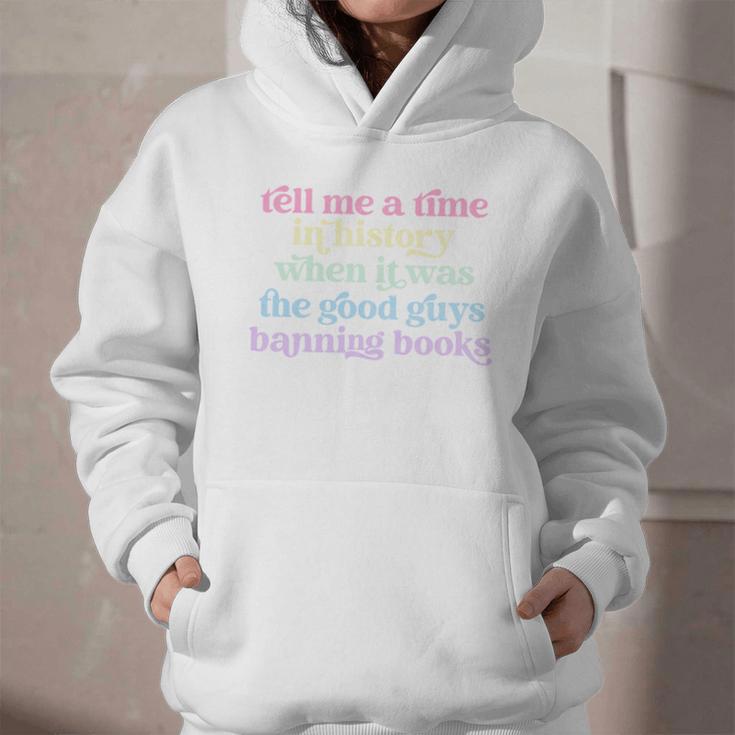 Tell Me A Time In History When It Was Good Guys Banning Book Graphic Youth Hoodie Tell Me A Time In History When It Was Good Guys Banning Book Graphic Youth Hoodie