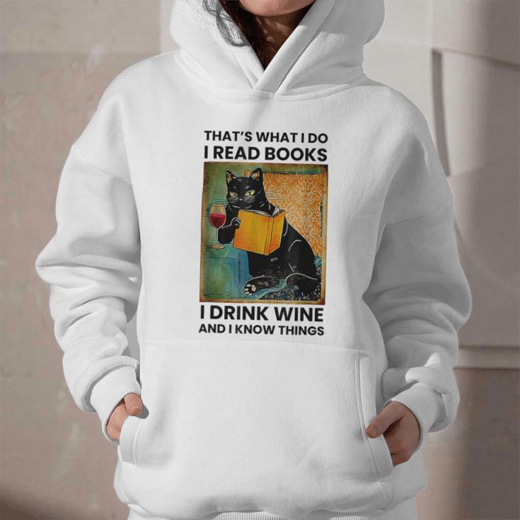 That's What I Do I Read Books I Drink Wine And I Know Things Graphic Youth Hoodie
