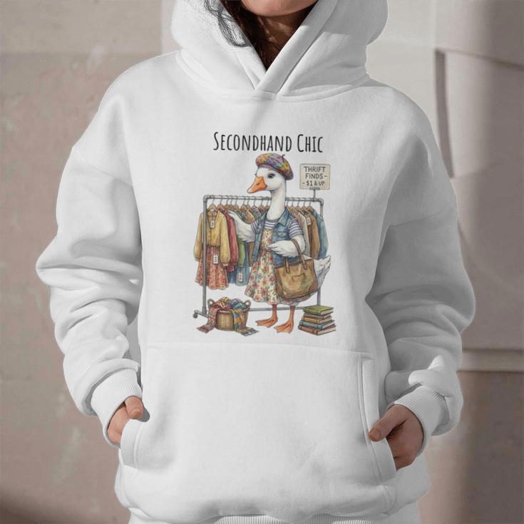 Thrifting Goose Vintage Fashion Book Lover Graphic Youth Hoodie