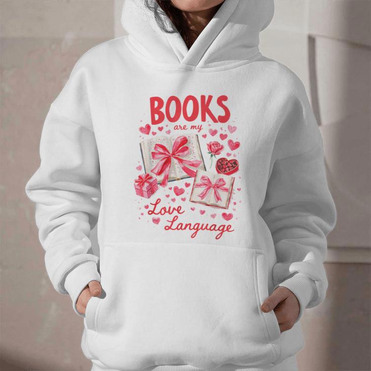 Valentines Book Lover Romance Books Are My Love Language Graphic Youth Hoodie