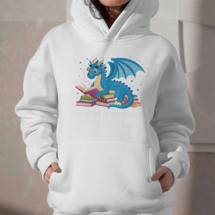 In A World Full Of Bookworms Be A Book Dragon Graphic Youth Hoodie