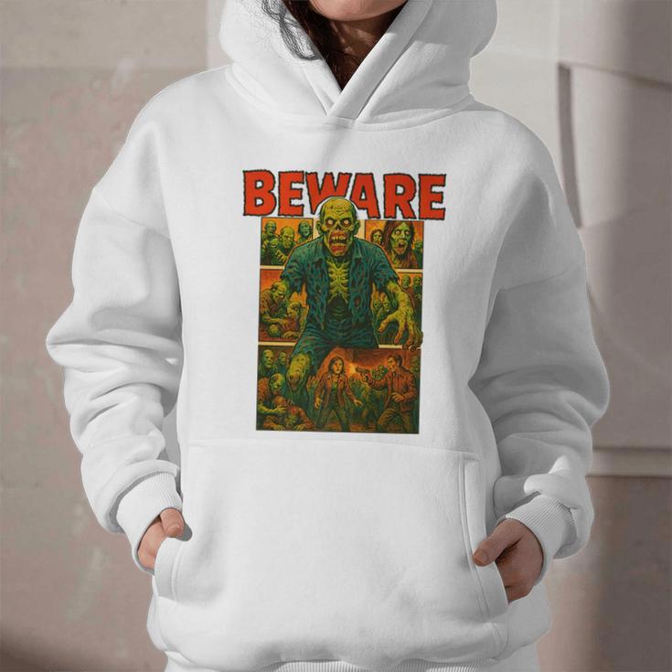 Zombie Tee Horror Movie Poster Vintage Comic Book Graphic Premium Graphic Youth Hoodie
