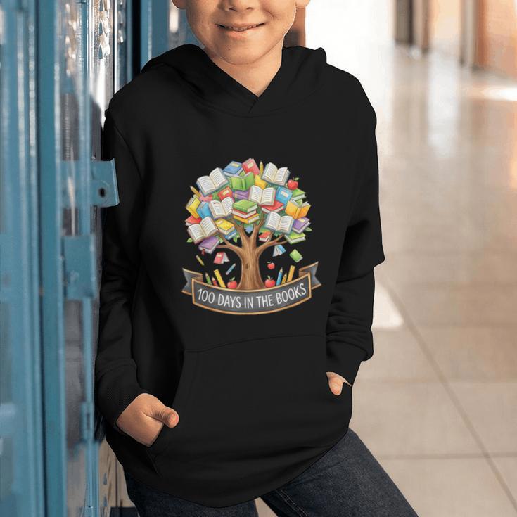 100 Days Of School In The Books Librarian Reading Teacher Graphic Youth Hoodie 100 Days Of School In The Books Librarian Reading Teacher Graphic Youth Hoodie