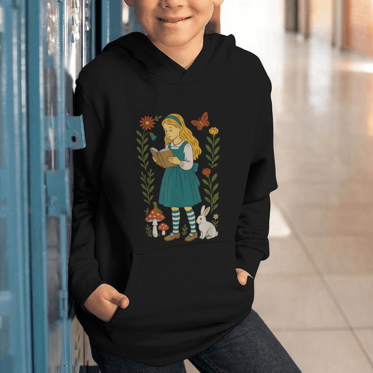 Alice In Wonderland Book Lover Lewis Carroll Rabbit Graphic Youth Hoodie