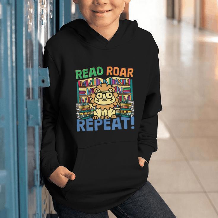 Animals Read Reading Book Library First Day Of School Kids Graphic Youth Hoodie