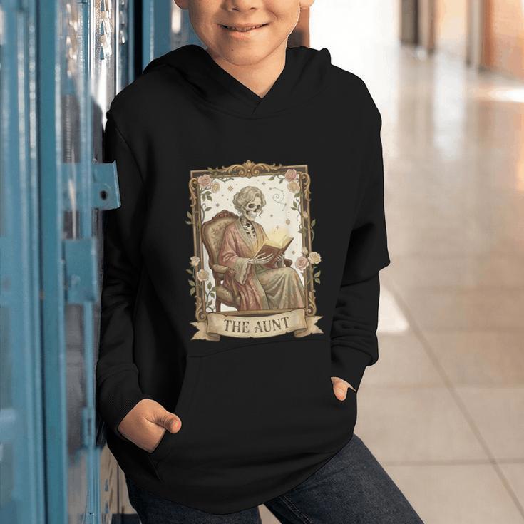 The Aunt Tarot Card Women Skeleton Aunty Book Lover Graphic Youth Hoodie The Aunt Tarot Card Women Skeleton Aunty Book Lover Graphic Youth Hoodie
