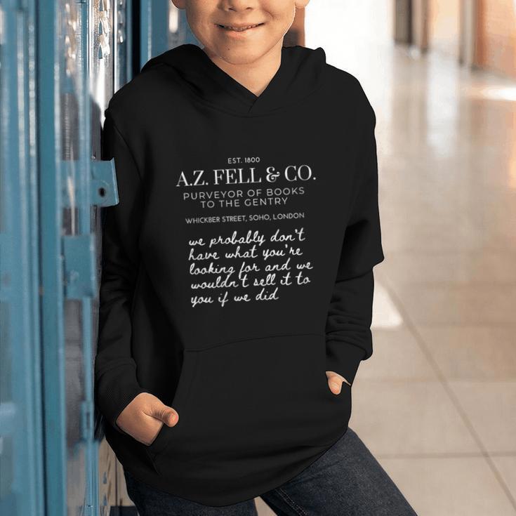 Aziraphale's Bookshop AZ Fell And Co Literary Antiquarian Graphic Youth Hoodie