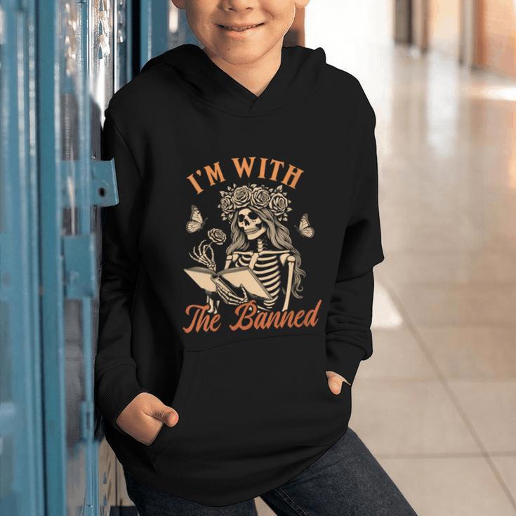 Banned Book Reading Squad Bookish I'm With The Banned Graphic Youth Hoodie