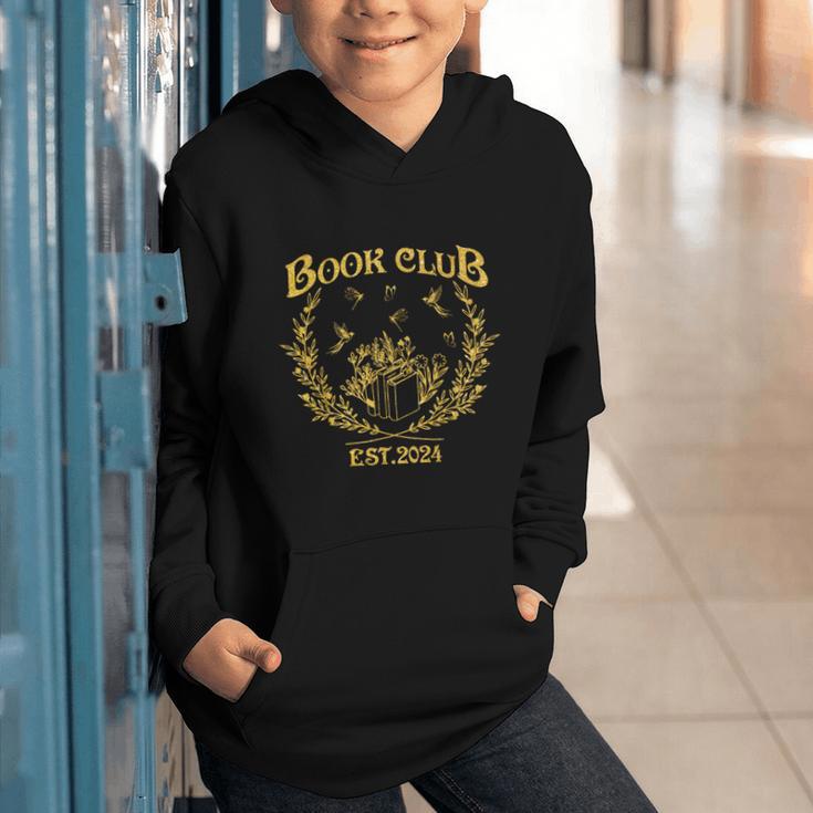 Book Club Since Reading Club EST 2024 Book Lover Social Club Graphic Youth Hoodie
