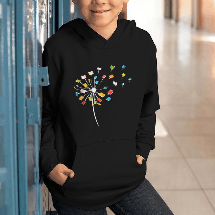 Book Dandelion Reading Lover Bookworm Bookish Librarian Read Graphic Youth Hoodie