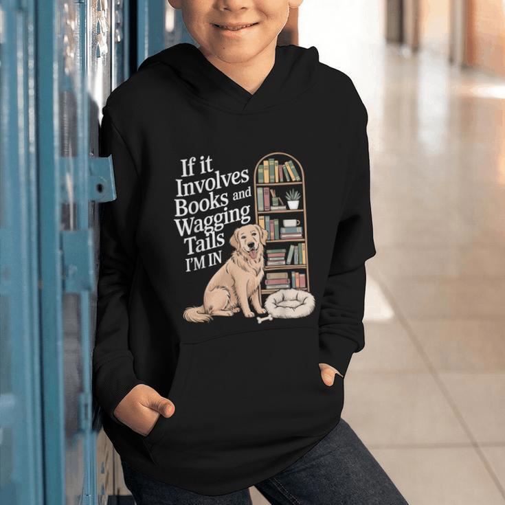 Book And Dog Lover Bookworm Reader Book Lover Graphic Youth Hoodie Book And Dog Lover Bookworm Reader Book Lover Graphic Youth Hoodie