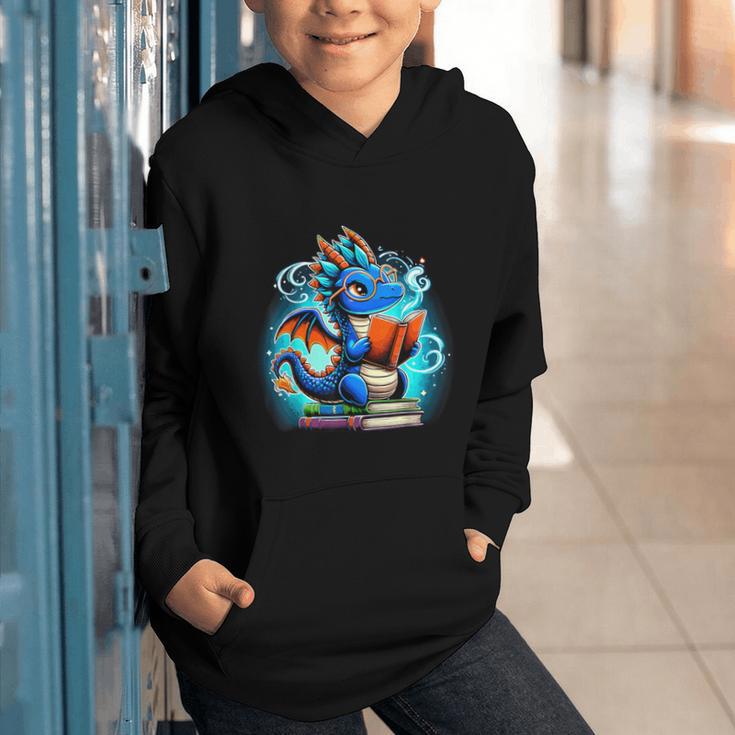 Book Dragon Reading Lover Graphic Youth Hoodie Book Dragon Reading Lover Graphic Youth Hoodie