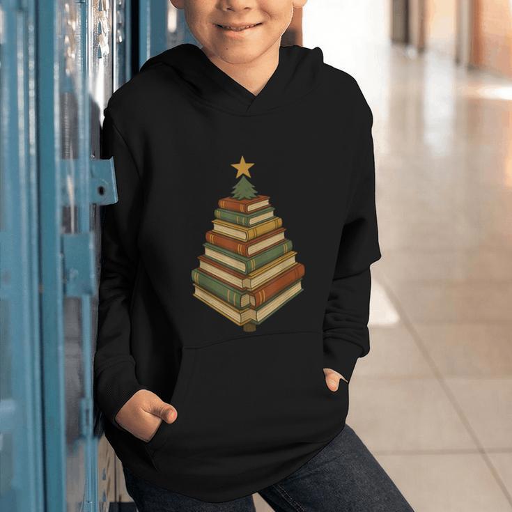 Book Lover Christmas Graphic For Librarians Graphic Youth Hoodie