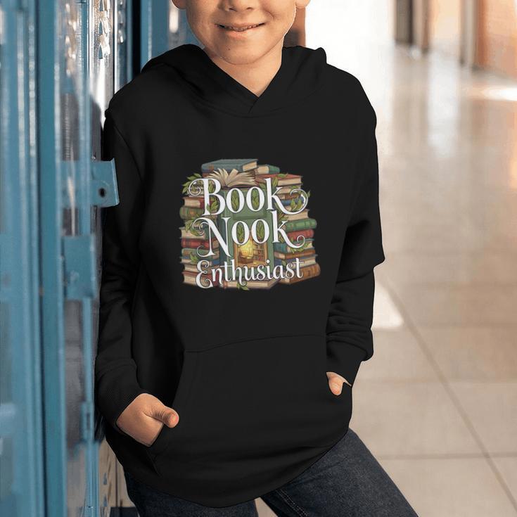 Book Nook Enthusiast Cozy Library Reader Collector Graphic Youth Hoodie