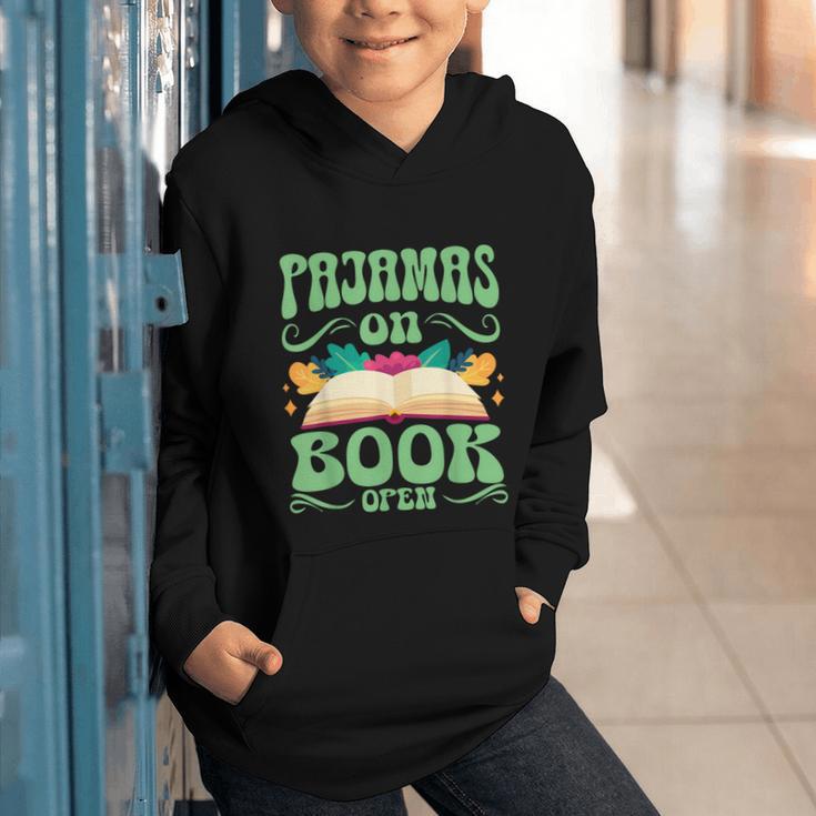 Book And Pajama Pajamas On Book Open Graphic Youth Hoodie