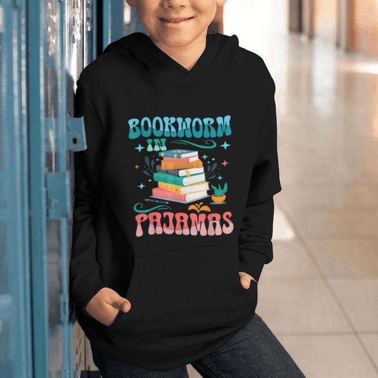 Book Reader Librarian Bookworm In Pajamas Book And Pajama Graphic Youth Hoodie Book Reader Librarian Bookworm In Pajamas Book And Pajama Graphic Youth Hoodie