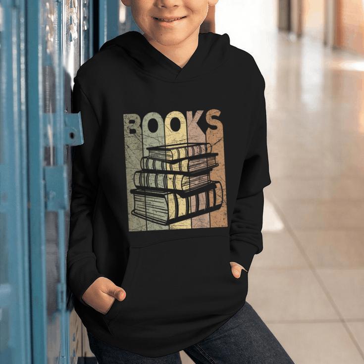 Book Reader Vintage Bookworm Retro Book Lover Graphic Youth Hoodie