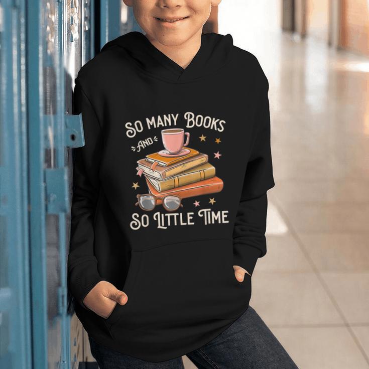 Book Reading Kafee Librarian Vele Books And Little Time Graphic Youth Hoodie