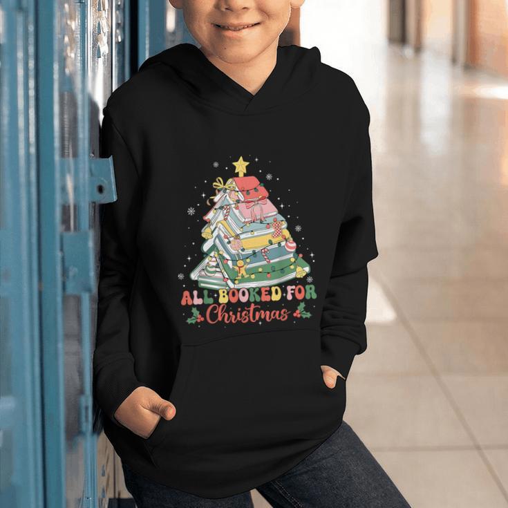 All Booked For Christmas Book Lovers Xmas Tree Lights Graphic Youth Hoodie All Booked For Christmas Book Lovers Xmas Tree Lights Graphic Youth Hoodie