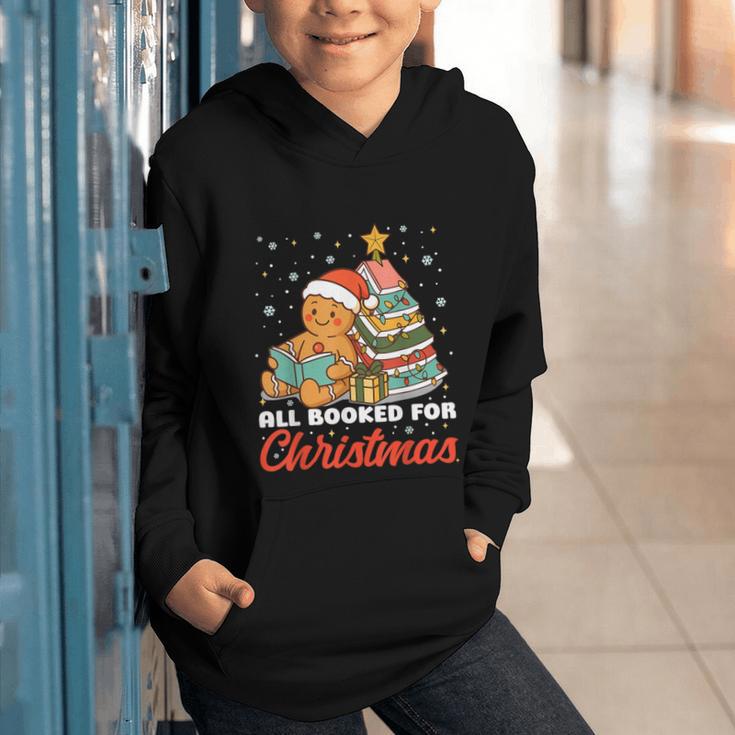 All Booked For Christmas Gingerbread Christmas Tree Book Kid Graphic Youth Hoodie