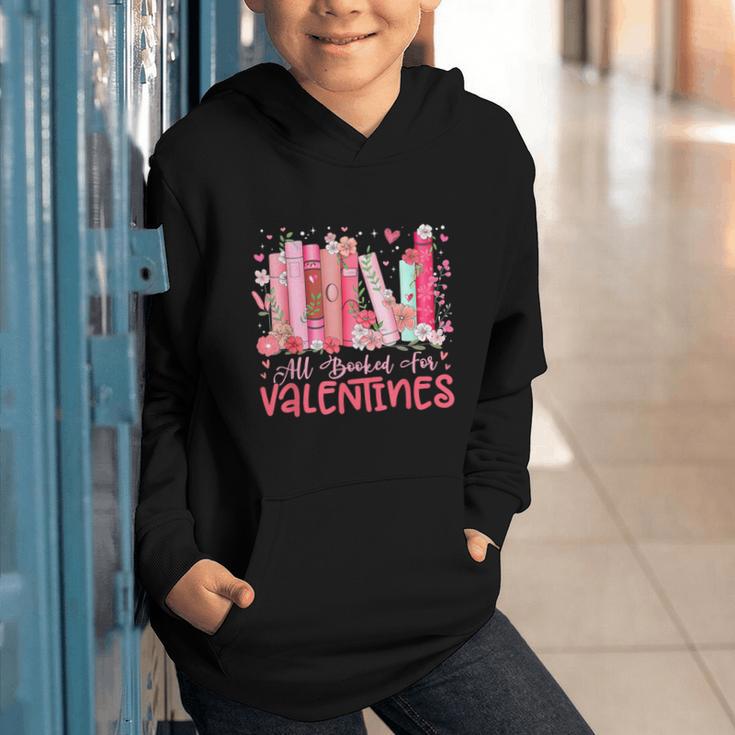 All Booked For Valentine Book Reading Women Girl Teacher Graphic Youth Hoodie