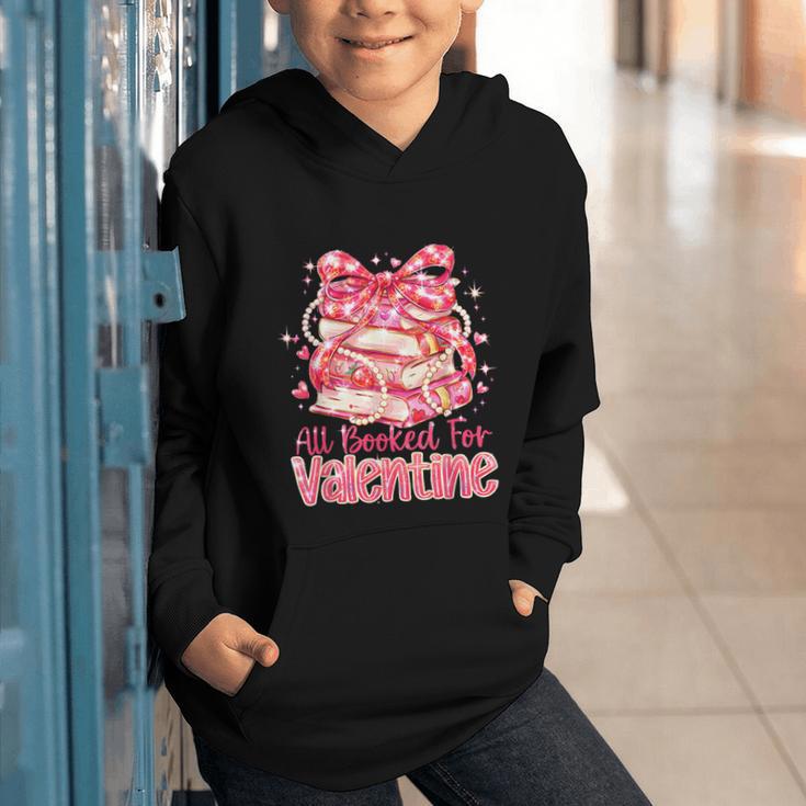 All Booked For Valentine Cute Pink Book Lover Aesthetic Graphic Youth Hoodie