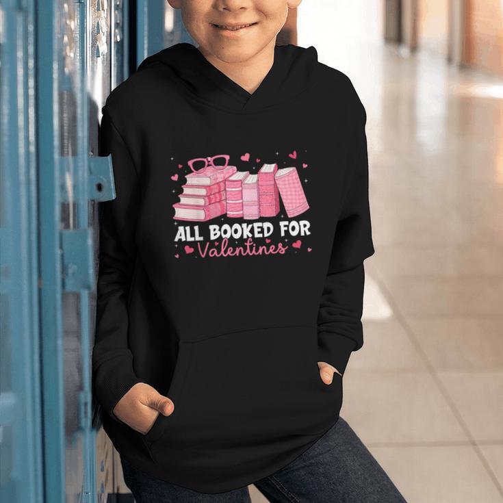 All Booked For Valentines Couple Bookworms Valentine’s Day Graphic Youth Hoodie