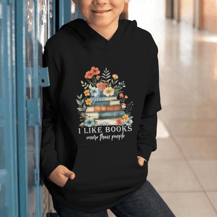 I Like Books More Than People Reading Reader Bookworm Saying Graphic Youth Hoodie I Like Books More Than People Reading Reader Bookworm Saying Graphic Youth Hoodie