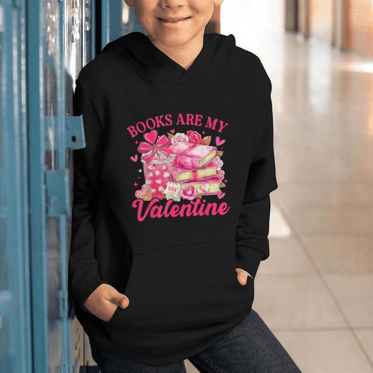 Books Are My Valentine Book Lover Heart Matching Party Graphic Youth Hoodie Books Are My Valentine Book Lover Heart Matching Party Graphic Youth Hoodie
