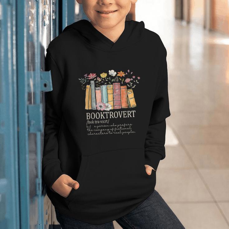 Booktrovert Cozy Book Lover Book Nerd Literary Humor Graphic Youth Hoodie