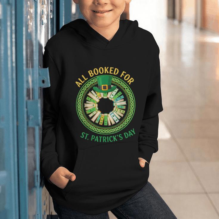 Bookworm Irish All Booked For St Patrick's Day Book Lover Graphic Youth Hoodie Bookworm Irish All Booked For St Patrick's Day Book Lover Graphic Youth Hoodie