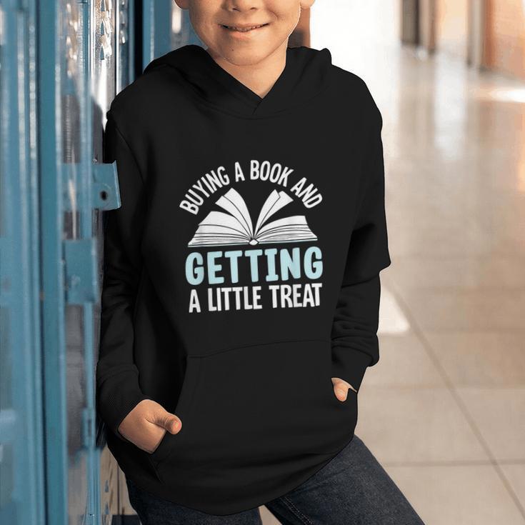 Buying A Book And Getting A Little Treat Graphic Youth Hoodie
