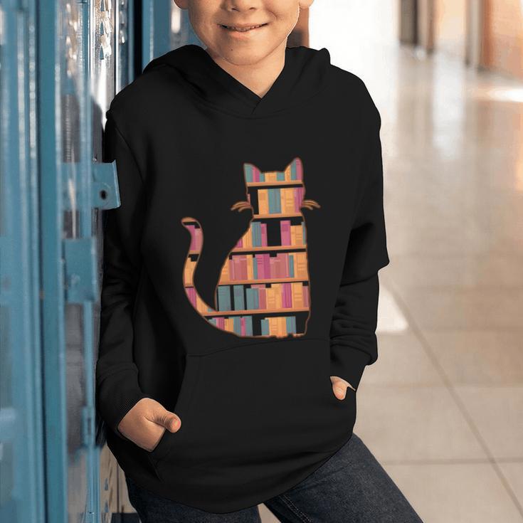 Cats Reading Books Librarian Library Readers Graphic Youth Hoodie