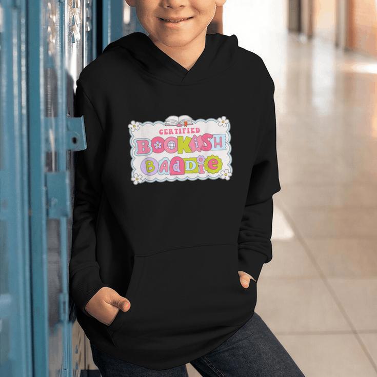 Certified Bookish Baddie Cute Book Lover Graphic Youth Hoodie