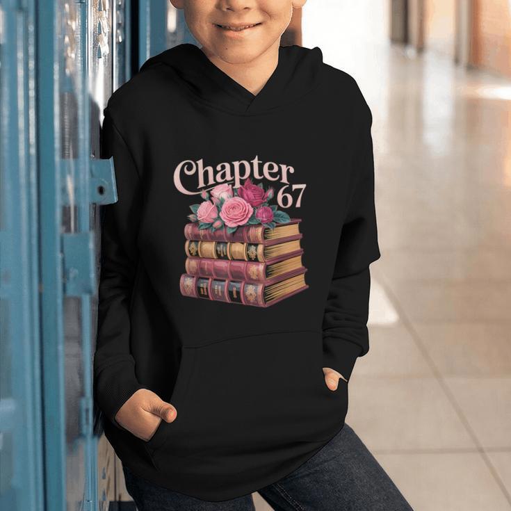 Chapter 67 Floral Book Stack Graphic Youth Hoodie