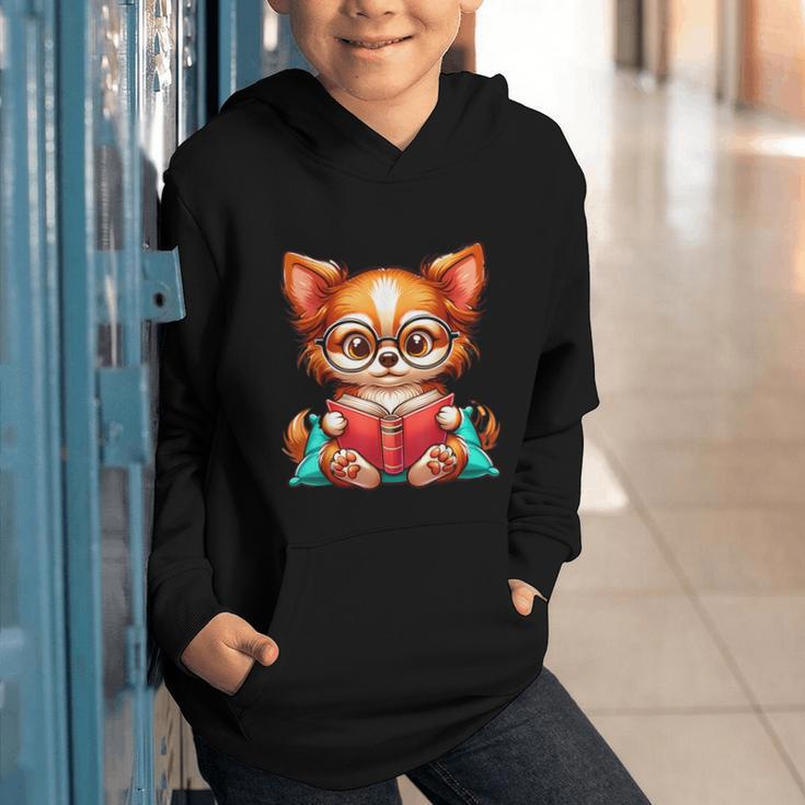 Chihuahua Reading a Book Dog Graphic Youth Hoodie Chihuahua Reading a Book Dog Graphic Youth Hoodie