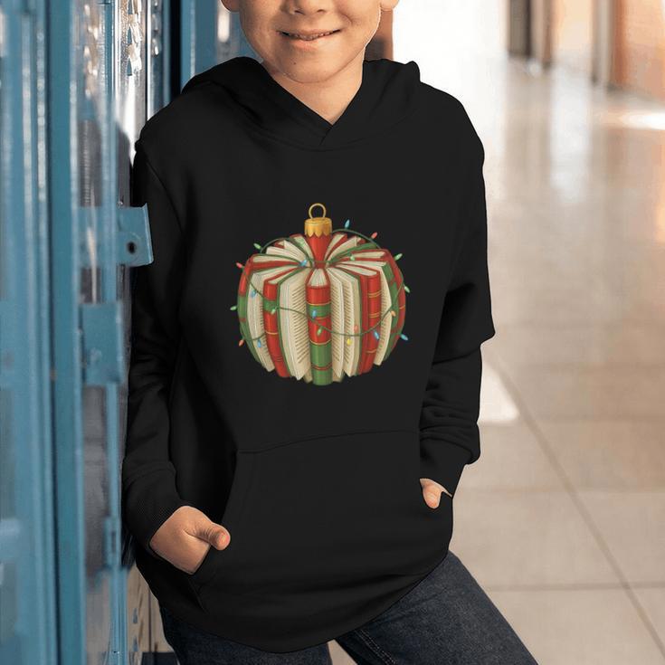 Christmas Book Ornament Lights Holiday Reading Lover Teacher Graphic Youth Hoodie Christmas Book Ornament Lights Holiday Reading Lover Teacher Graphic Youth Hoodie
