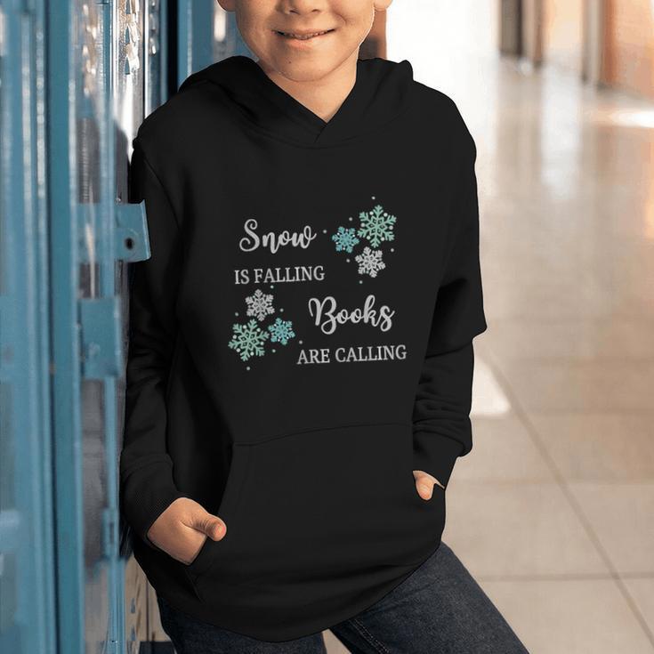Christmas Shirts Snow Is Falling Books Are Calling Men Women Graphic Youth Hoodie