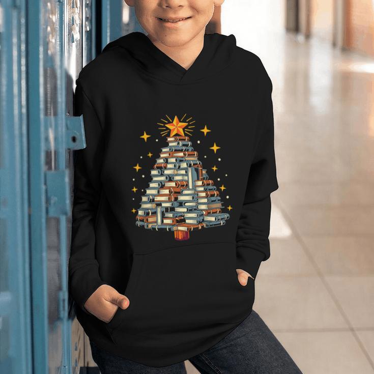 Christmas Tree Books Graphic Youth Hoodie