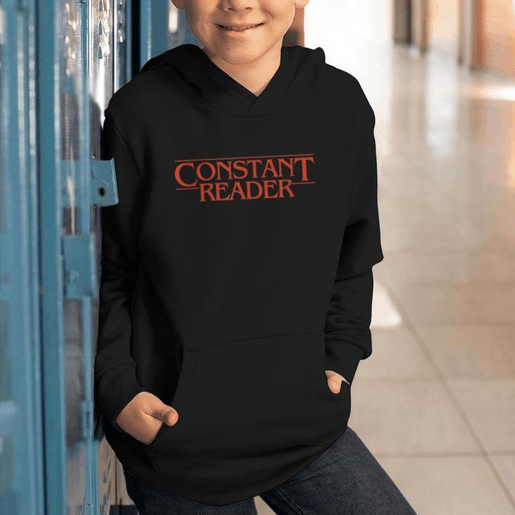 Constant Reader Fan Of Horror Suspense Books Bibliophile Graphic Youth Hoodie