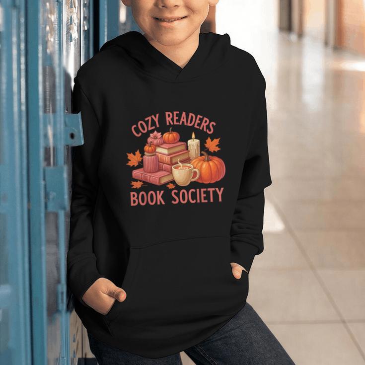 Cozy Readers Book Society Teacher Reading Floral Pumpkin Tee Graphic Youth Hoodie