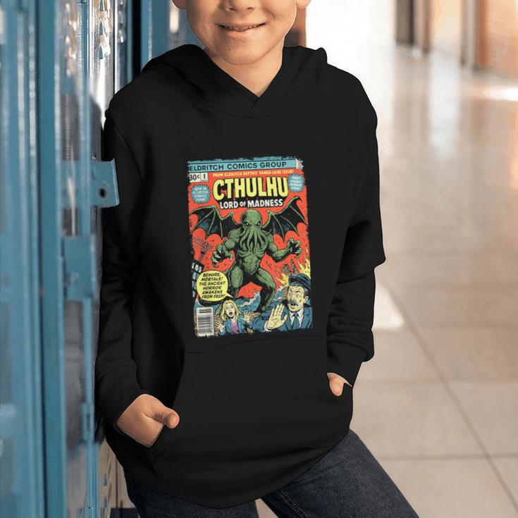 Cthulhu Lord Of Madness Vintage Comic Book Cover Graphic Youth Hoodie Cthulhu Lord Of Madness Vintage Comic Book Cover Graphic Youth Hoodie