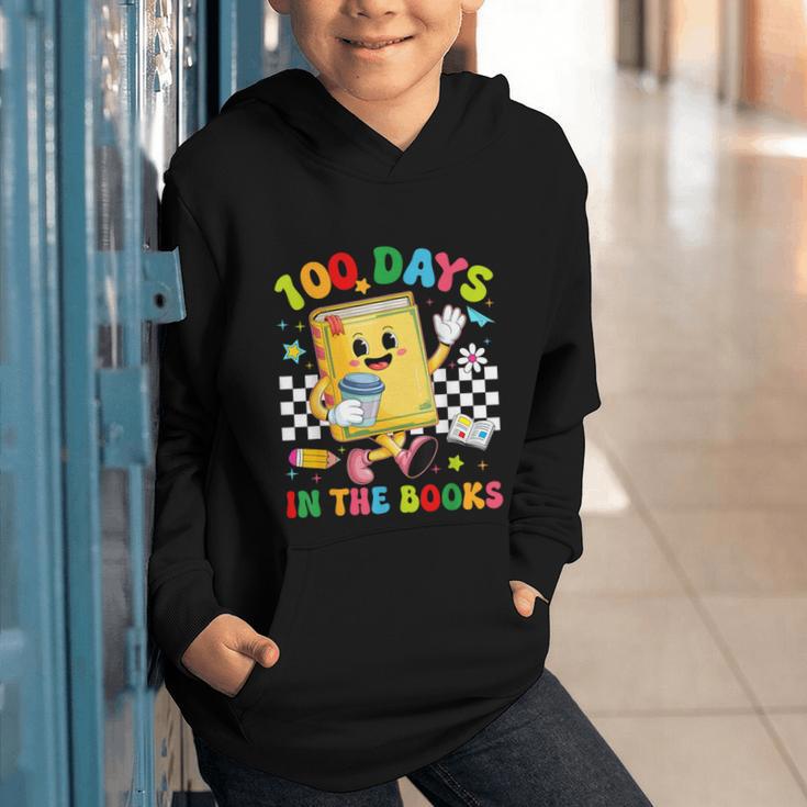 Cute 100 Days In The Books Groovy Boy Girl Teacher Graphic Youth Hoodie Cute 100 Days In The Books Groovy Boy Girl Teacher Graphic Youth Hoodie