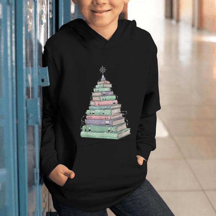 Cute Bookmas Christmas Book Tree Book Lover Teacher Graphic Youth Hoodie