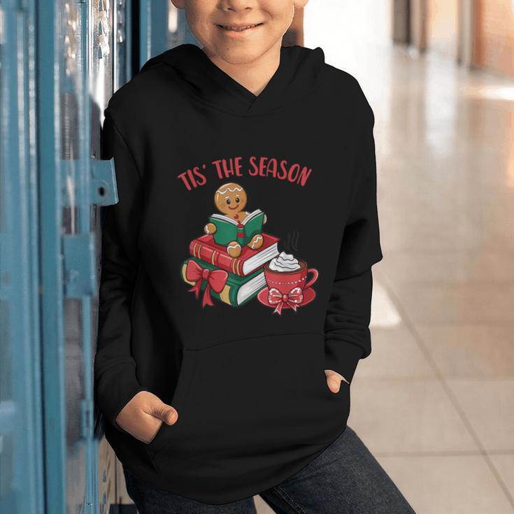 Cute Gingerbread Man Reading Book Nerd Christmas Bookish Graphic Youth Hoodie Cute Gingerbread Man Reading Book Nerd Christmas Bookish Graphic Youth Hoodie