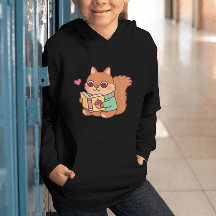 Cute Squirrel Reading A Book Lovers Anime Kawaii Women Kids Graphic Youth Hoodie Cute Squirrel Reading A Book Lovers Anime Kawaii Women Kids Graphic Youth Hoodie