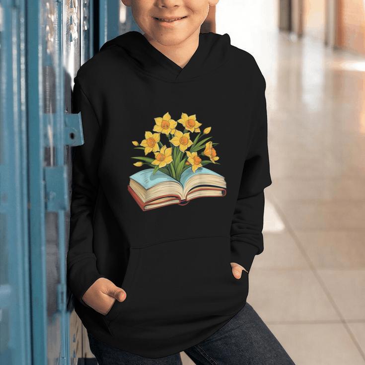 Daffodils Flowers Book Floral Graphic Youth Hoodie