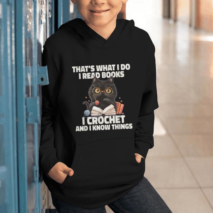 Das Ist Es Was Ich Tue Ich Lese Books Crochet And Graphic Youth Hoodie