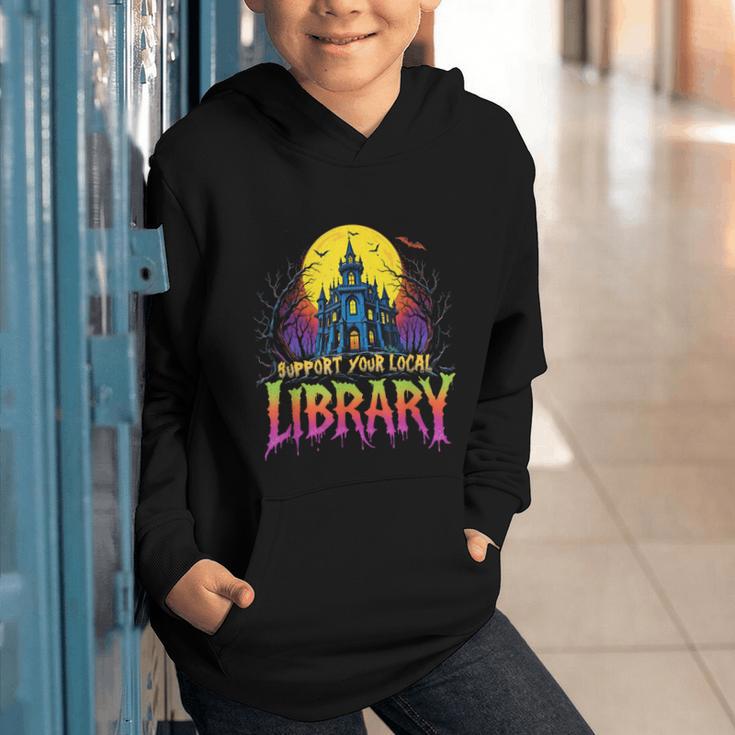 Death Gothic Support Your Local Library Lovers Book Graphic Youth Hoodie Death Gothic Support Your Local Library Lovers Book Graphic Youth Hoodie